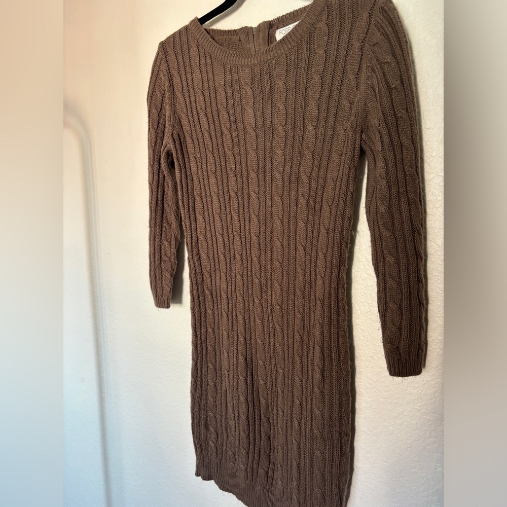 Forever 21 essentials brown sweater dress XS